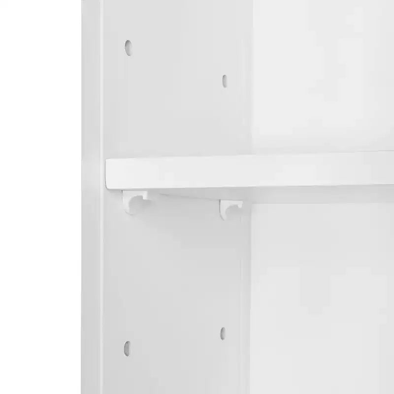 Mobile bagno alto Prescott con cassetto, anta in vetro e ripiani - Bianco