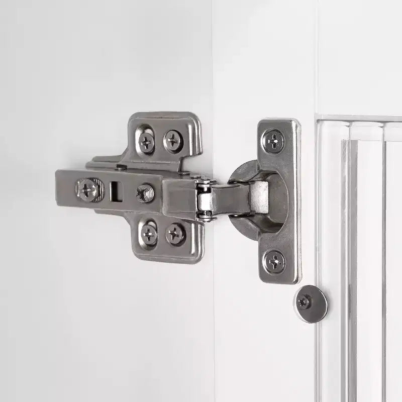 Mobile bagno alto Prescott con cassetto, anta in vetro e ripiani - Bianco