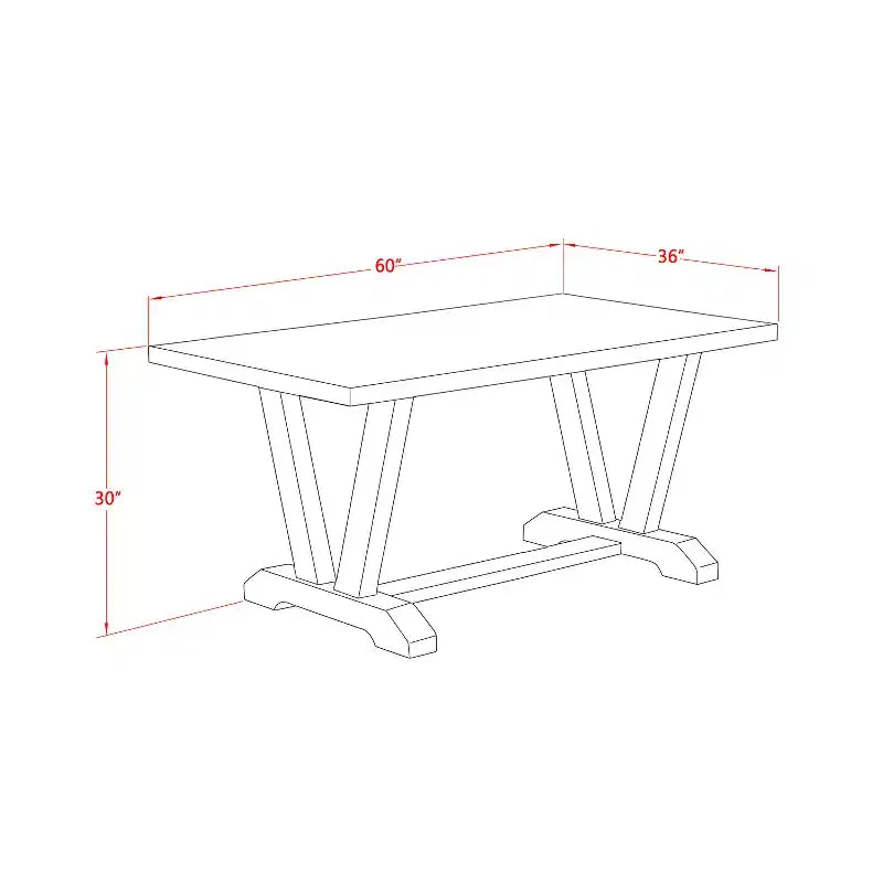 Tavolo da pranzo 36X60 pollici