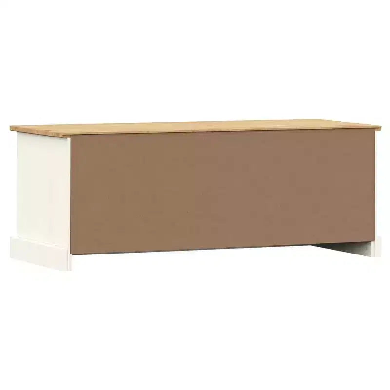 Mobile porta TV VIGO in legno massello di pino bianco - 105,9x39,9x39,9 cm con cassetto, ripiano aperto e armadietto, facile da pulire