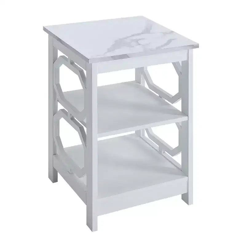 Tavolino da divano/letto rettangolare in legno bianco, altezza 23,75 pollici, 1 pezzo