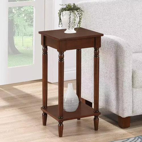 Tavolino rettangolare con piano in legno, colore marrone, altezza 28 pollici - 1 pezzo