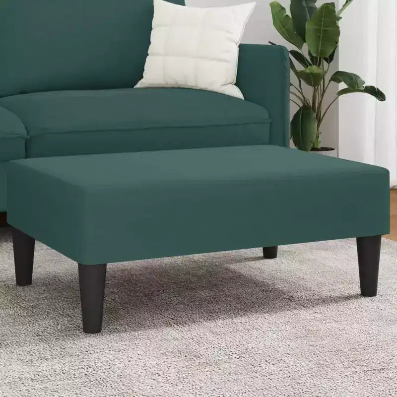 Poggiapiedi ottomano moderno, pouf sgabello rivestito in velluto come poggiapiedi, seduta d'accento compatta per il soggiorno