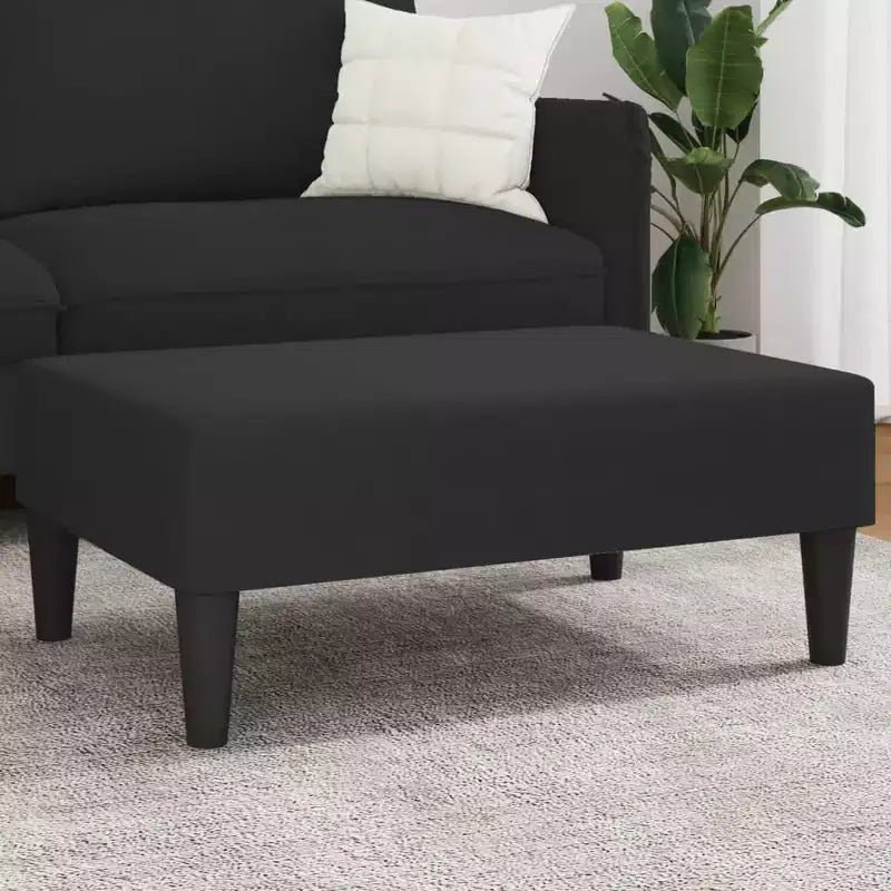 Poggiapiedi ottomano moderno, pouf sgabello rivestito in velluto come poggiapiedi, seduta d'accento compatta per il soggiorno