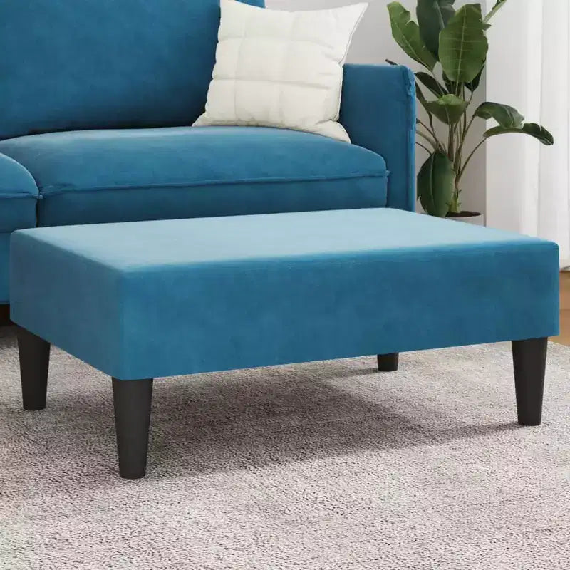 Poggiapiedi ottomano moderno, pouf sgabello rivestito in velluto come poggiapiedi, seduta d'accento compatta per il soggiorno