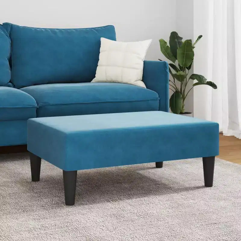 Poggiapiedi ottomano moderno, pouf sgabello rivestito in velluto come poggiapiedi, seduta d'accento compatta per il soggiorno