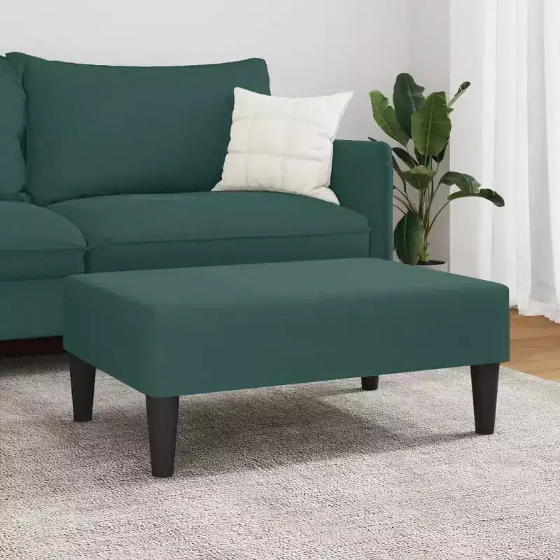 Poggiapiedi ottomano moderno, pouf sgabello rivestito in velluto come poggiapiedi, seduta d'accento compatta per il soggiorno