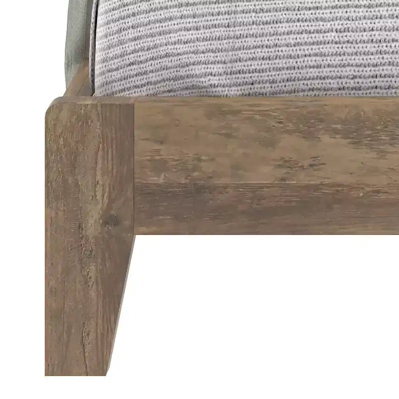 Letto matrimoniale King Tiena Lencia con testiera in rovere nodoso