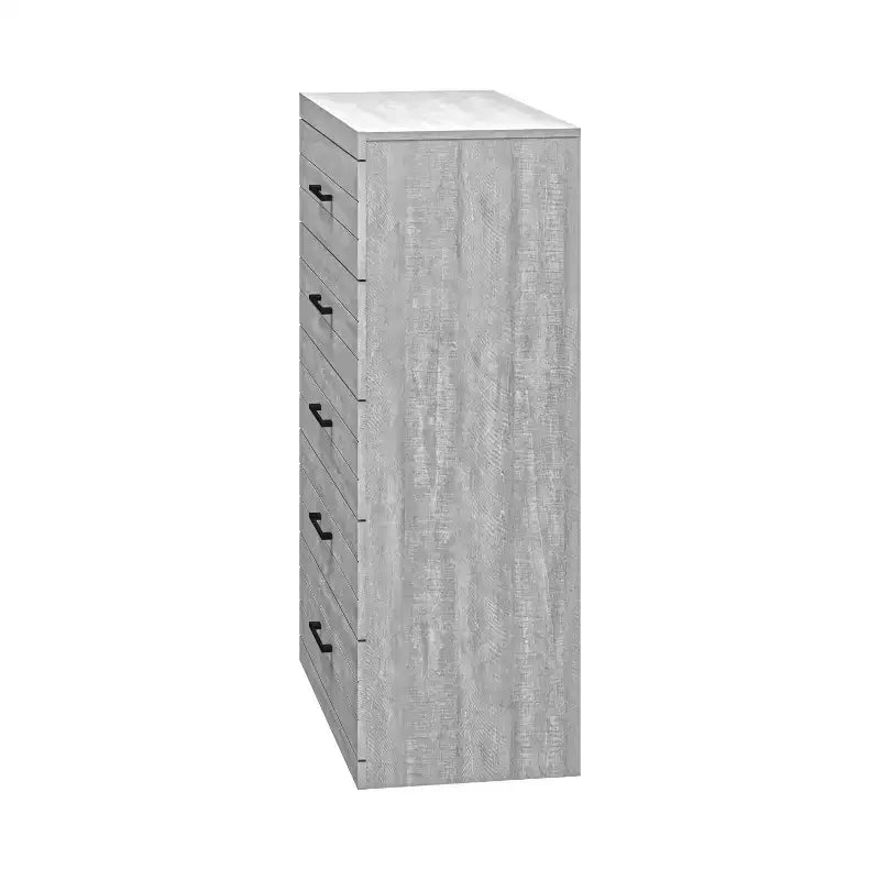 Cassettiera a 5 cassetti Hamsper (Interlock) - Quercia grigio polvere