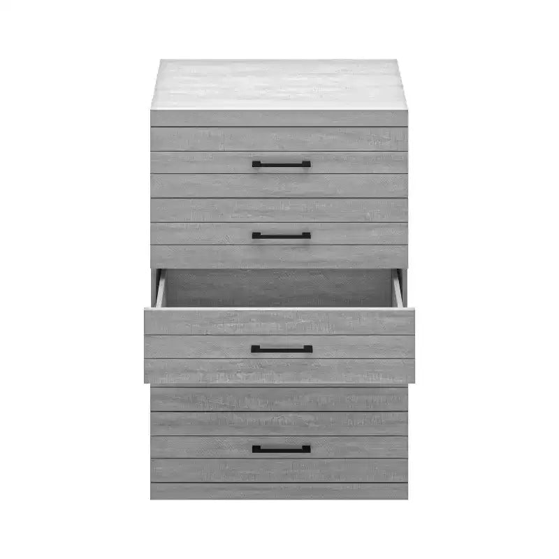 Cassettiera a 5 cassetti Hamsper (Interlock) - Quercia grigio polvere