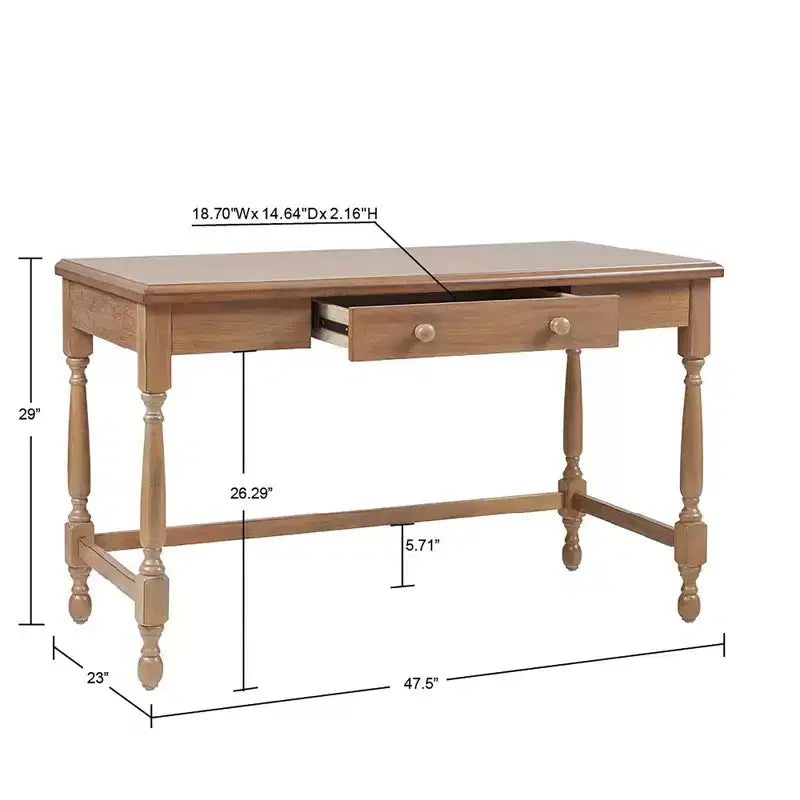 Scrivania Tradizionale in Legno Crista con 1 Cassetto
