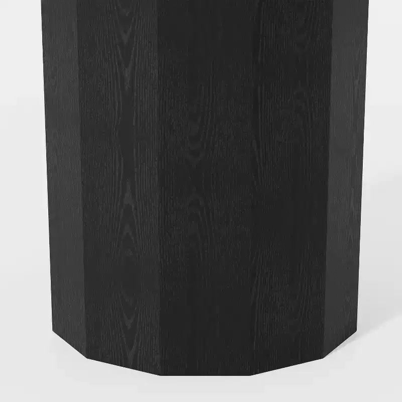 Tavolo da pranzo rotondo in legno massello da 60 pollici H, per 6-8 persone, con piano e base cilindrica per soggiorno/sala da pranzo/caffè/ufficio, colore naturale