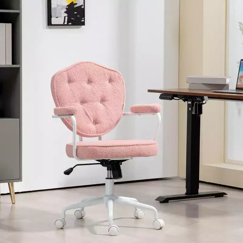 Sedie da scrivania per ufficio, sedia da trucco imbottita con altezza regolabile, sedia girevole per ufficio, studio, sala lettura