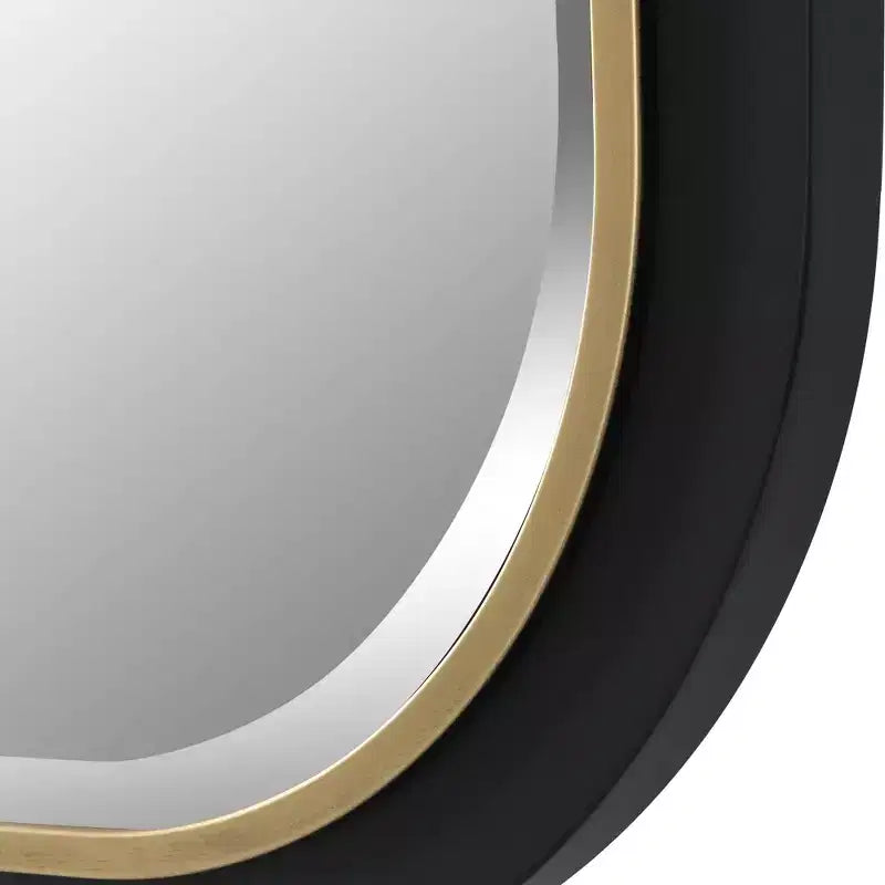 Specchio da parete rettangolare Nevaeh Oro Nero 23 1/4 x 43 1/4