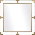 Uttermost Balkan Metallic Gold Leaf 40 Square Wall Mirror