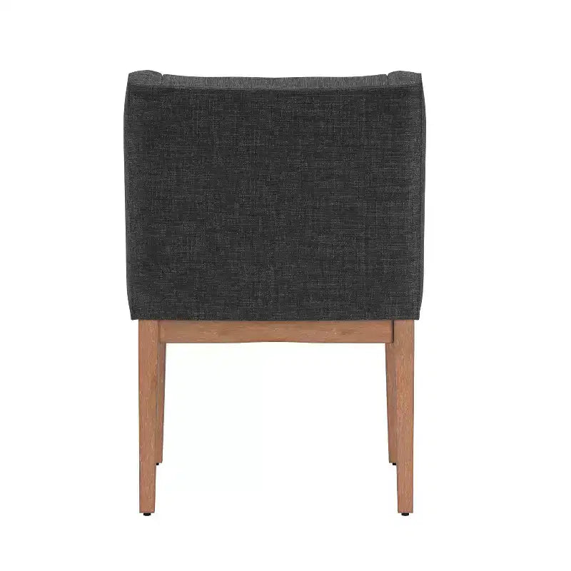 Sedie da pranzo Amiford in lino con braccioli inclinati e bottoni (set da 2) - iNSPIREQ