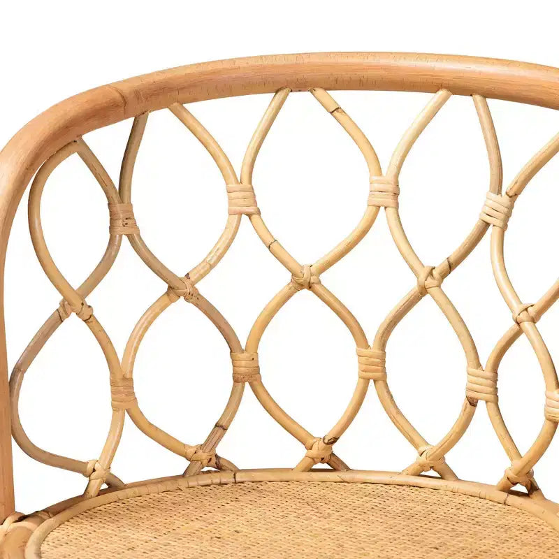 Sgabello da bar Diana in rattan, altezza bancone, colore naturale - bali &; pari