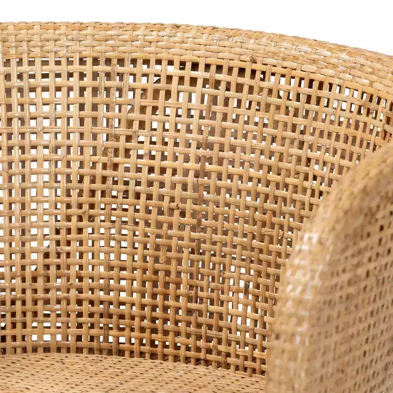 bali &; pari Sedia da pranzo Papua: Struttura in acacia, Rattan intrecciato, Design bohémien, Montaggio richiesto
