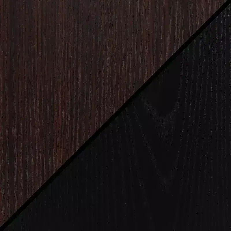 Scrivania Newport a 2 cassetti con stazione di ricarica Espresso/Nero - : Postazione di lavoro per ufficio, Costruzione in MDF