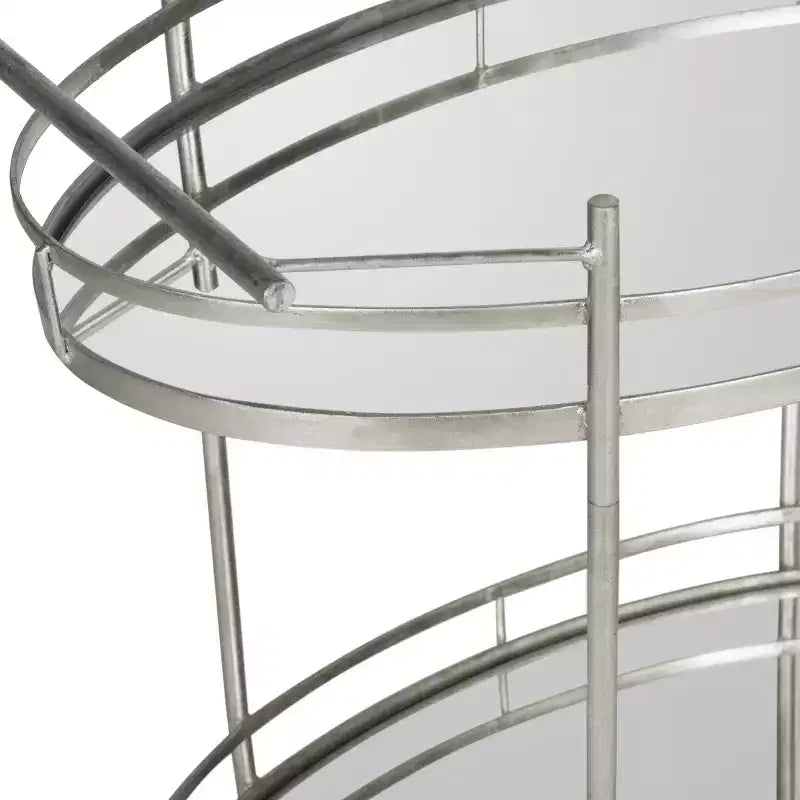 Carrello bar Dante - Argento/Specchio