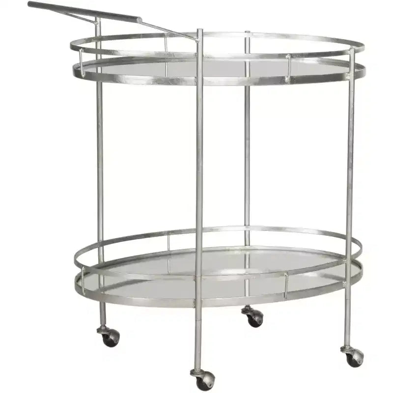Carrello bar Dante - Argento/Specchio