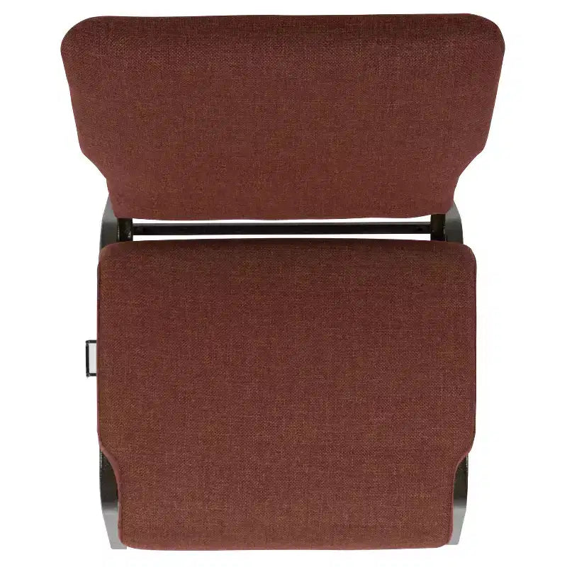 Sedia per auditorium Advantage - Sedia imbottita impilabile - Sedile largo 52 cm - Tessuto cannella/Struttura venata oro