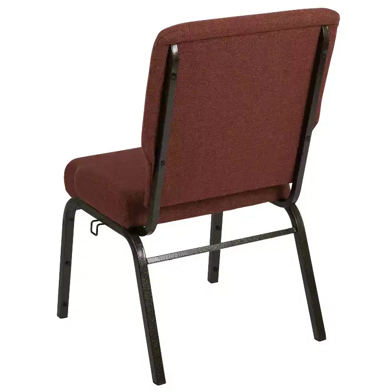 Sedia per auditorium Advantage - Sedia imbottita impilabile - Sedile largo 52 cm - Tessuto cannella/Struttura venata oro