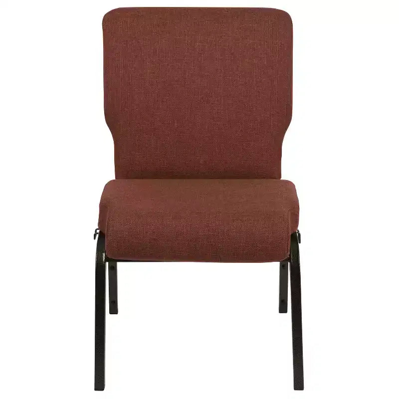 Sedia per auditorium Advantage - Sedia imbottita impilabile - Sedile largo 52 cm - Tessuto cannella/Struttura venata oro