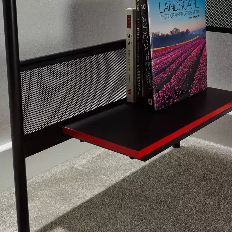 Scrivania da Gaming iCarus Mesh con Piano in Legno