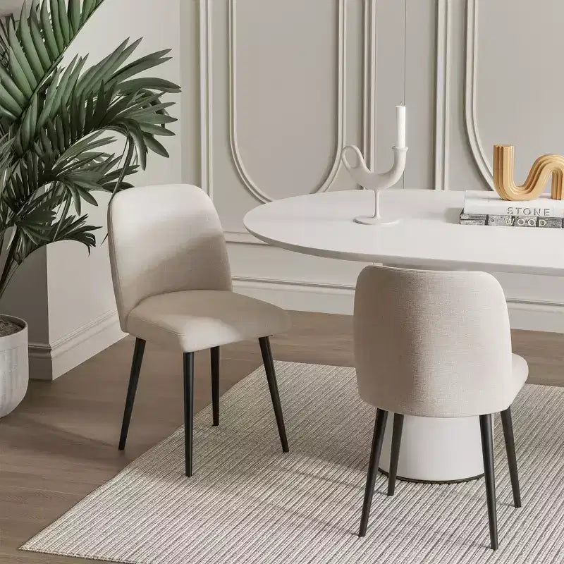 Sedie da pranzo moderne, sedie da pranzo imbottite, set da 2 pezzi