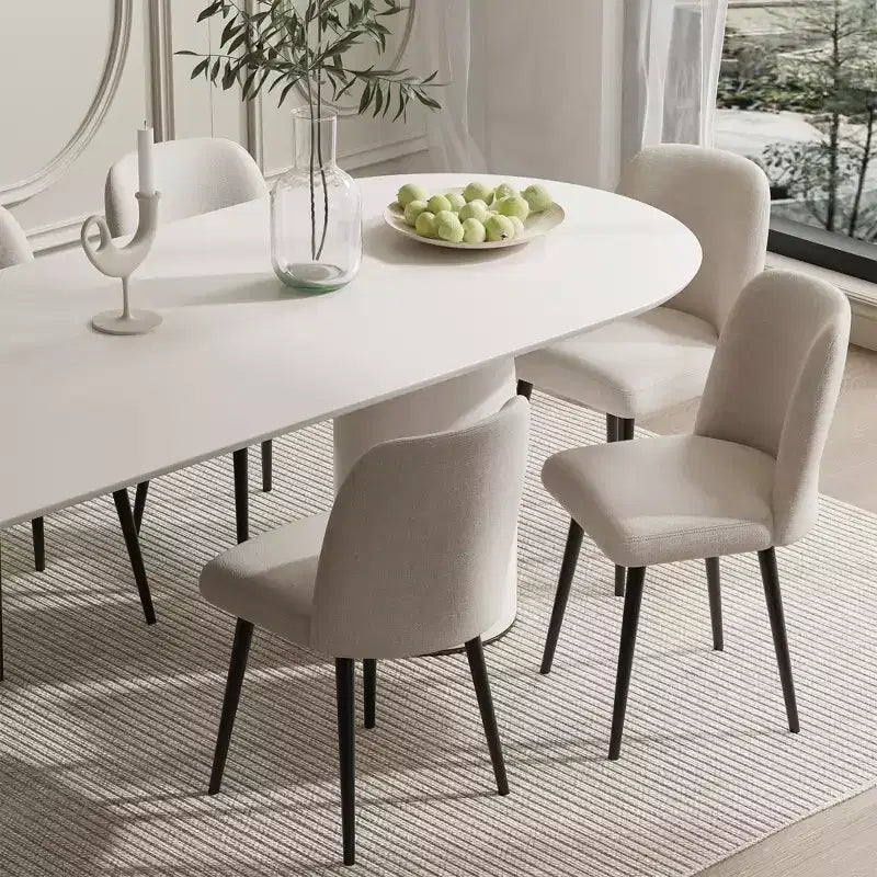 Sedie da pranzo moderne, sedie da pranzo imbottite, set da 2 pezzi