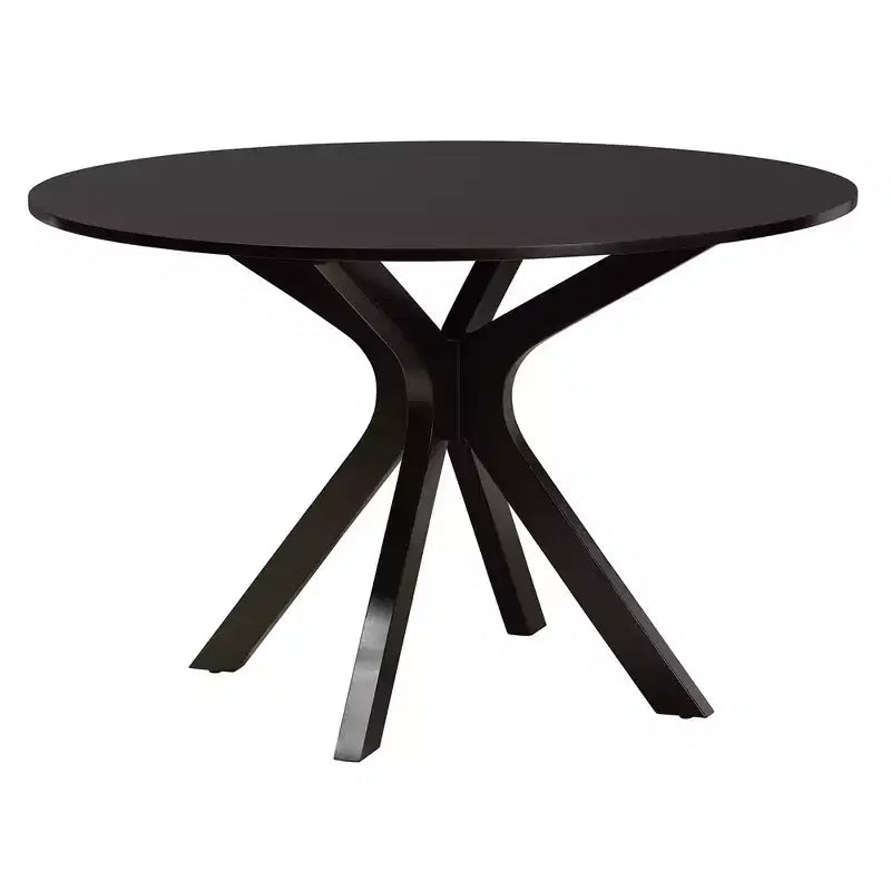 Set da pranzo Jana da 7 pezzi in tessuto grigio moderno e legno con finitura marrone espresso